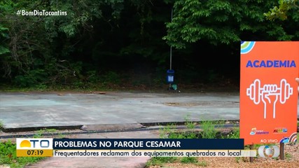 Equipamentos danificados de academia do Parque Cesamar são retirados após reclamações