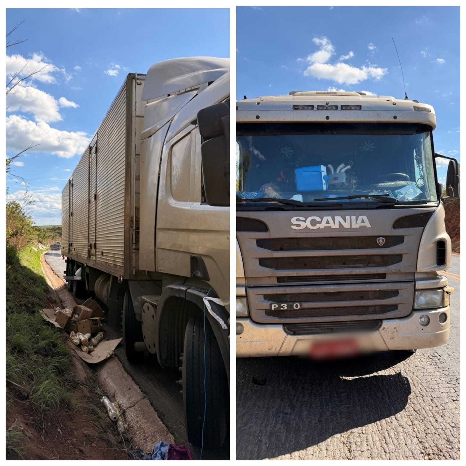 Cerca de 10 criminosos em motos e carros rendem caminhoneiro após acidente na BR-251