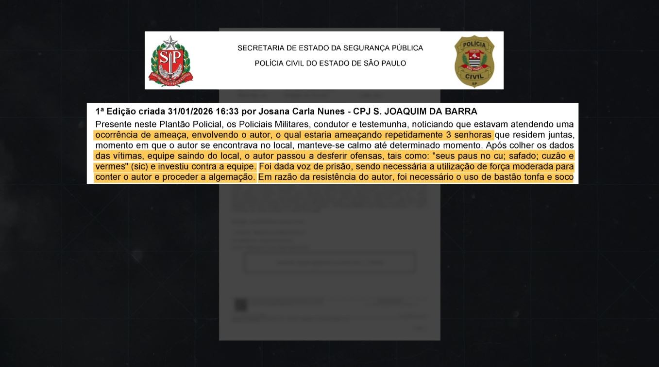 Vídeo que mostra homem agredido por PMs no interior de SP contradiz versão do boletim de ocorrência