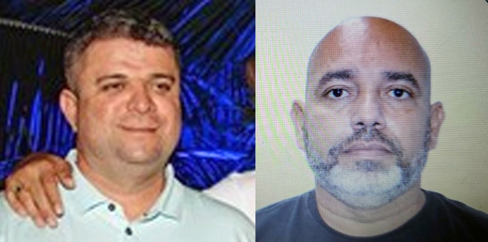 O policial militar Leandro Machado da Silva e Eduardo Sobreira Moraes — Foto: Reprodução