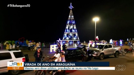 Em Araguaína, a população se reúne na Via Lago para a virada de ano