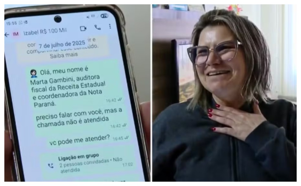 Moradora de Curitiba ganhou R$ 100 mil no sorteio do Nota Paraná — Foto: Maycon Hoffmann/RPC