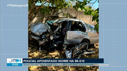 Idoso morre após carro bater em caminhonete na BR-010