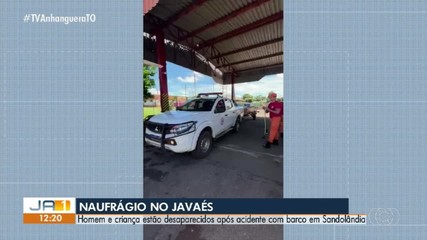 Homem e criança estão desaparecidos após acidente com barco no interior do TO