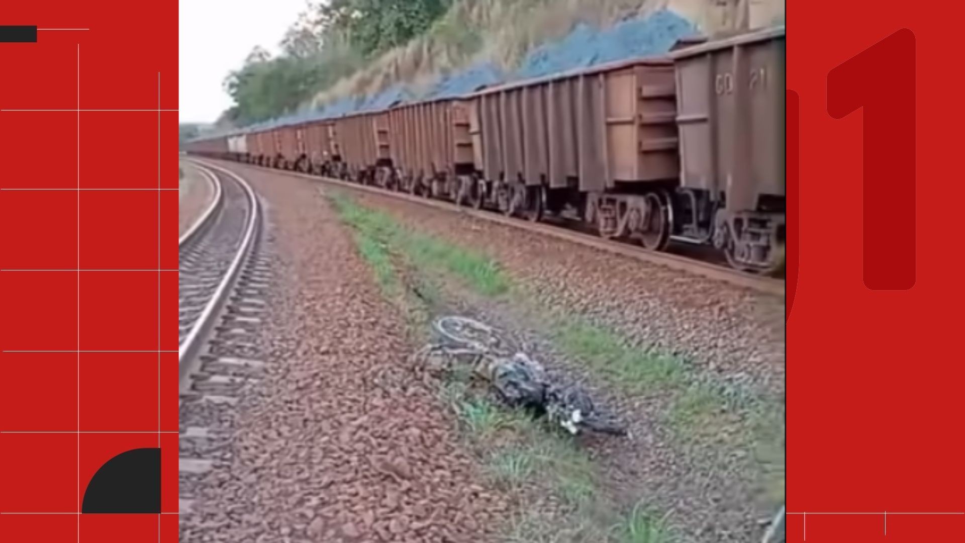 Motociclista morre após ficar preso em linha férrea e ser atingido por trem em Colatina