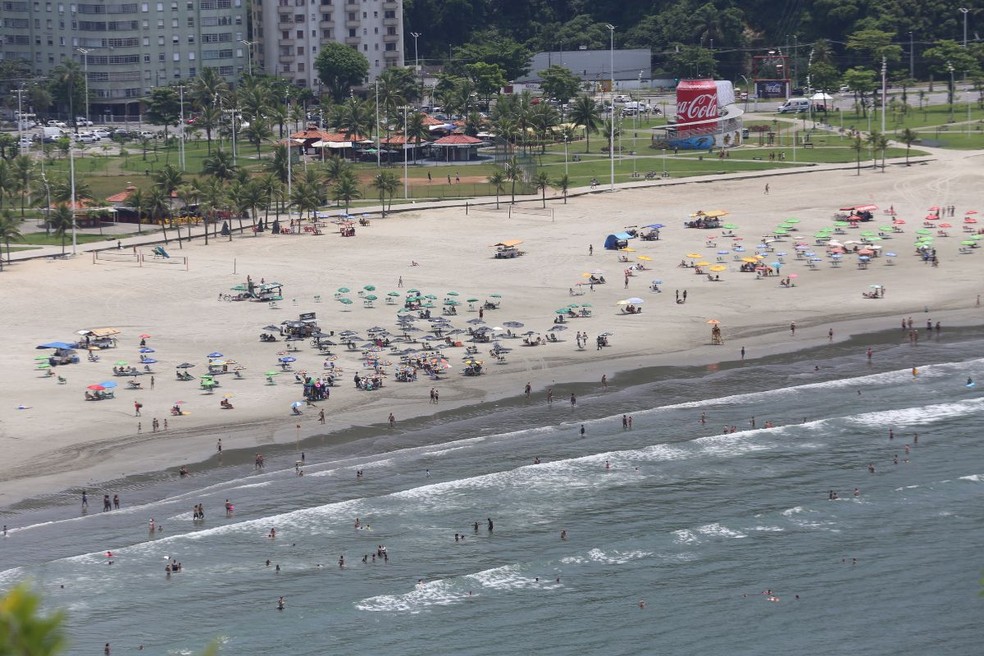 Praia Itararé - São Vicente — Foto: Alexsander Ferraz/A Tribuna Jornal