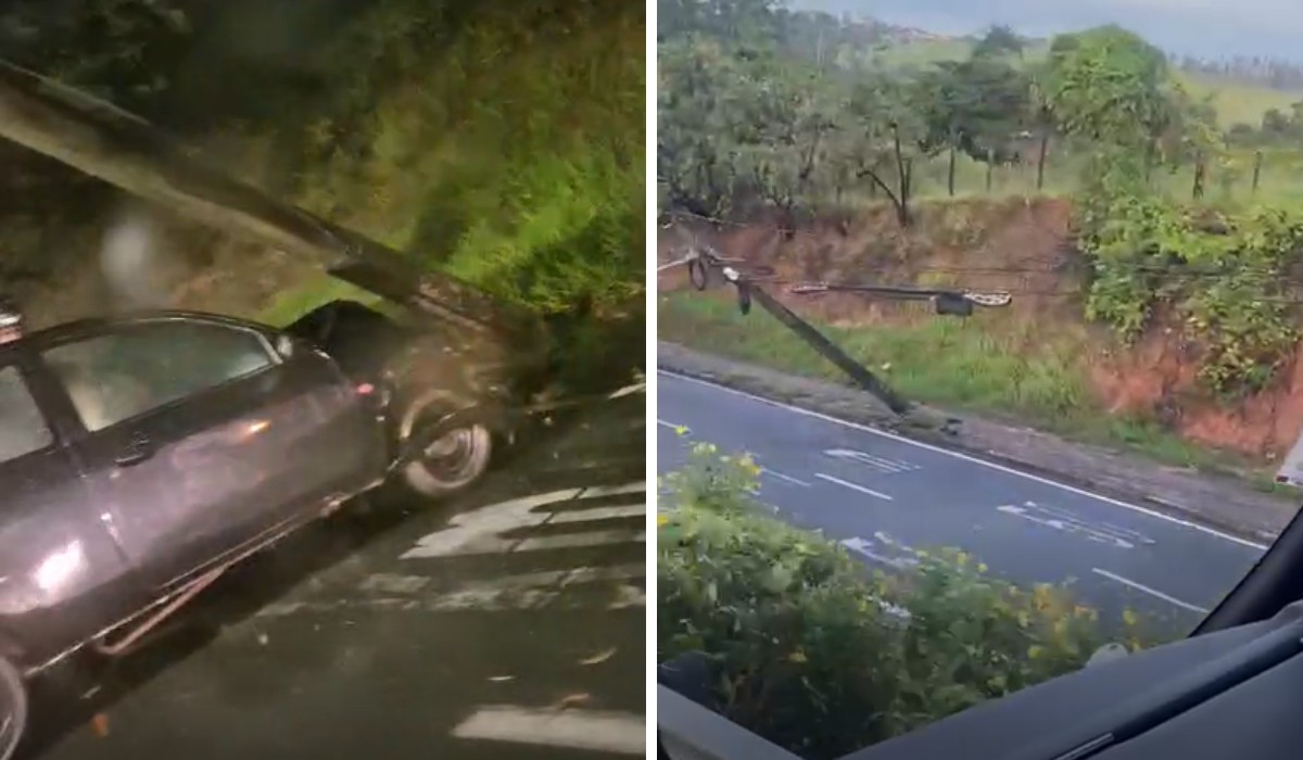 Motorista fica ferido após perder controle da direção e bater carro em poste em Campinas