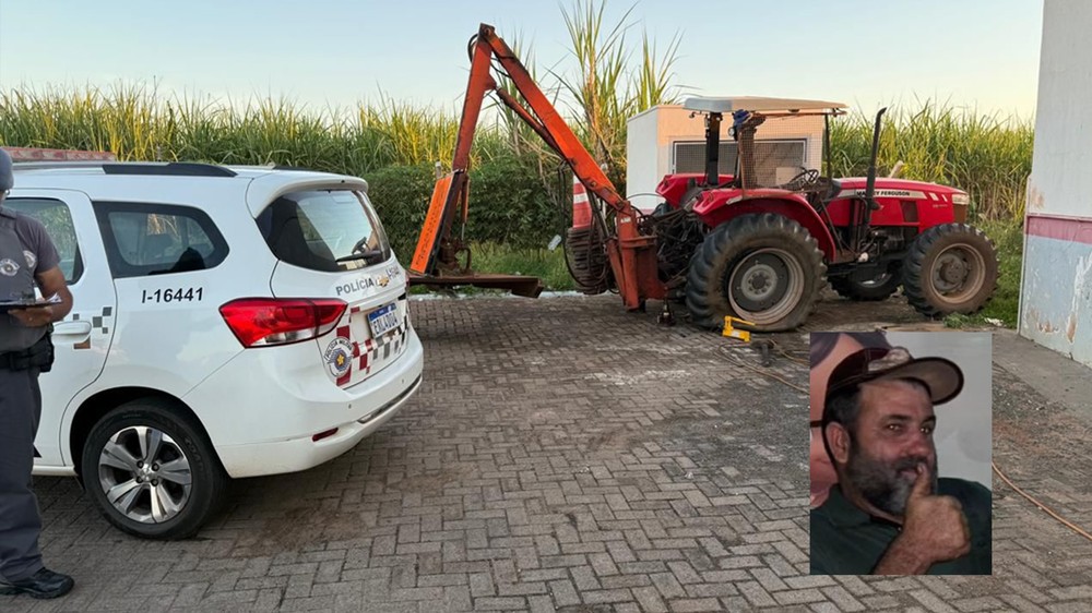 Borracheiro morre atingido por trator durante reparo de pneu em Rubinéia-SP