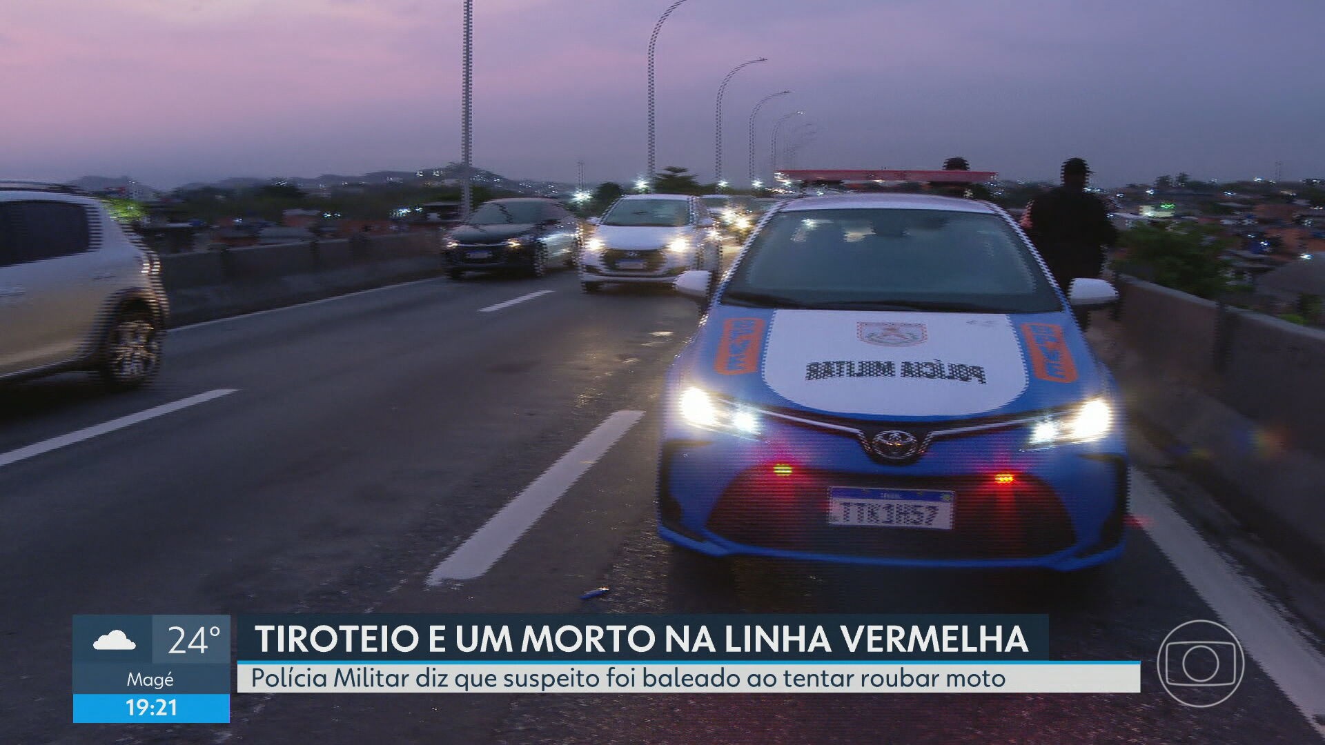 Tiroteio termina com suspeito morto na Linha Vermelha