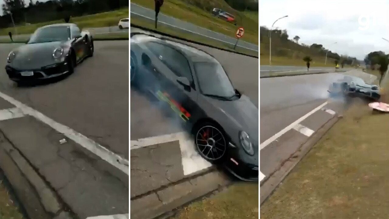 VÍDEO: carro de luxo rodopia e atinge poste em rodovia no interior de ...