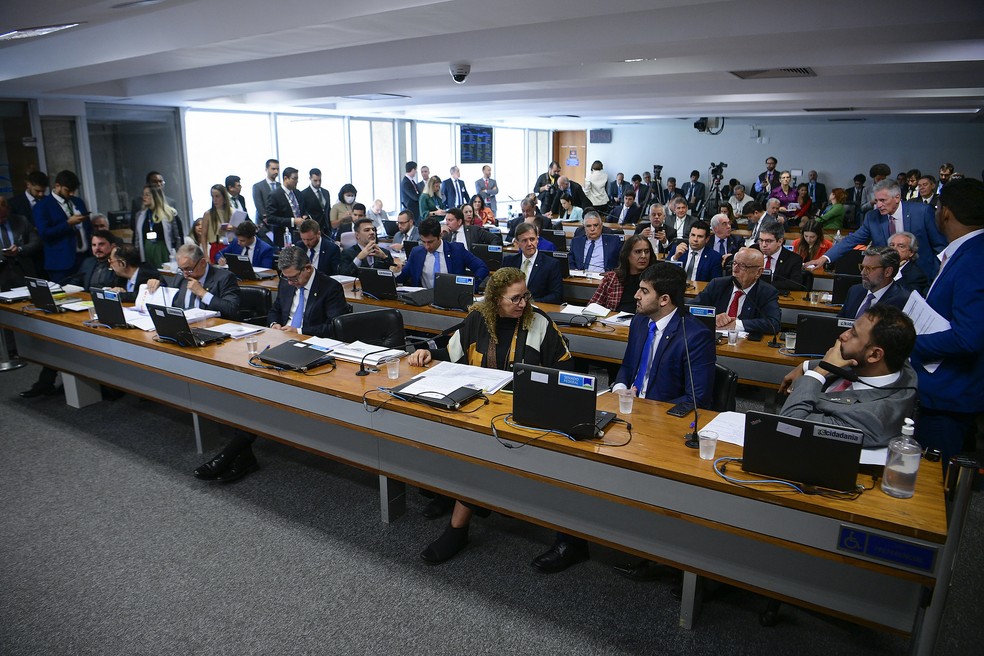 CPI mista dos Atos Golpistas, em sessão do dia 13 de junho de 2023 — Foto: Pedro França/Agência Senado