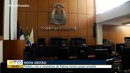 Prefeito, vice e vereadores eleitos em Palmas tomam posse nesta quarta-feira (1°)