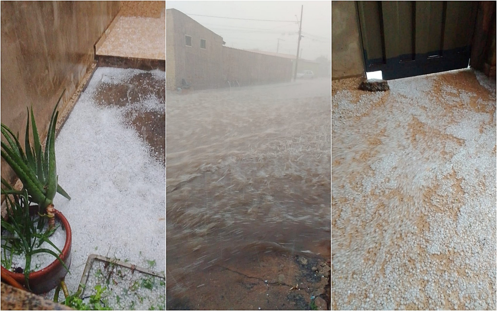 Chuva de granizo no Sul de Minas