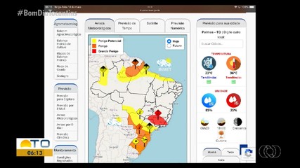 Veja como deve ficar o clima no Tocantins nesta terça-feira (14)