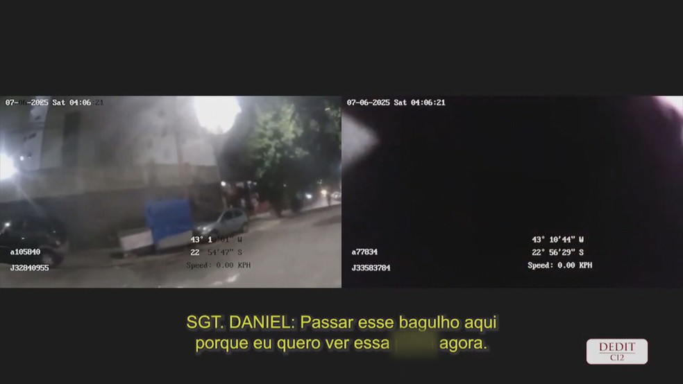 Vídeo mostra policial atirando em jovem no Morro Santo Amaro — Foto: Reprodução/TV Globo