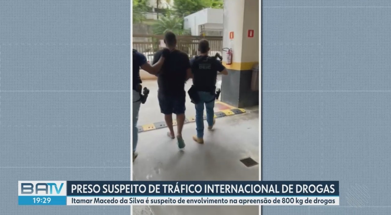 Suspeito de tráfico internacional de drogas é preso após operação em Salvador