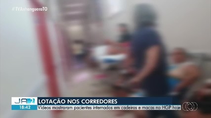 Vídeos mostram pacientes internados em cadeiras e macas nos corredores do HGP
