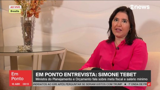 Simone Tebet diz que não haverá mudança no limite de gastos - Programa: GloboNews em Ponto 