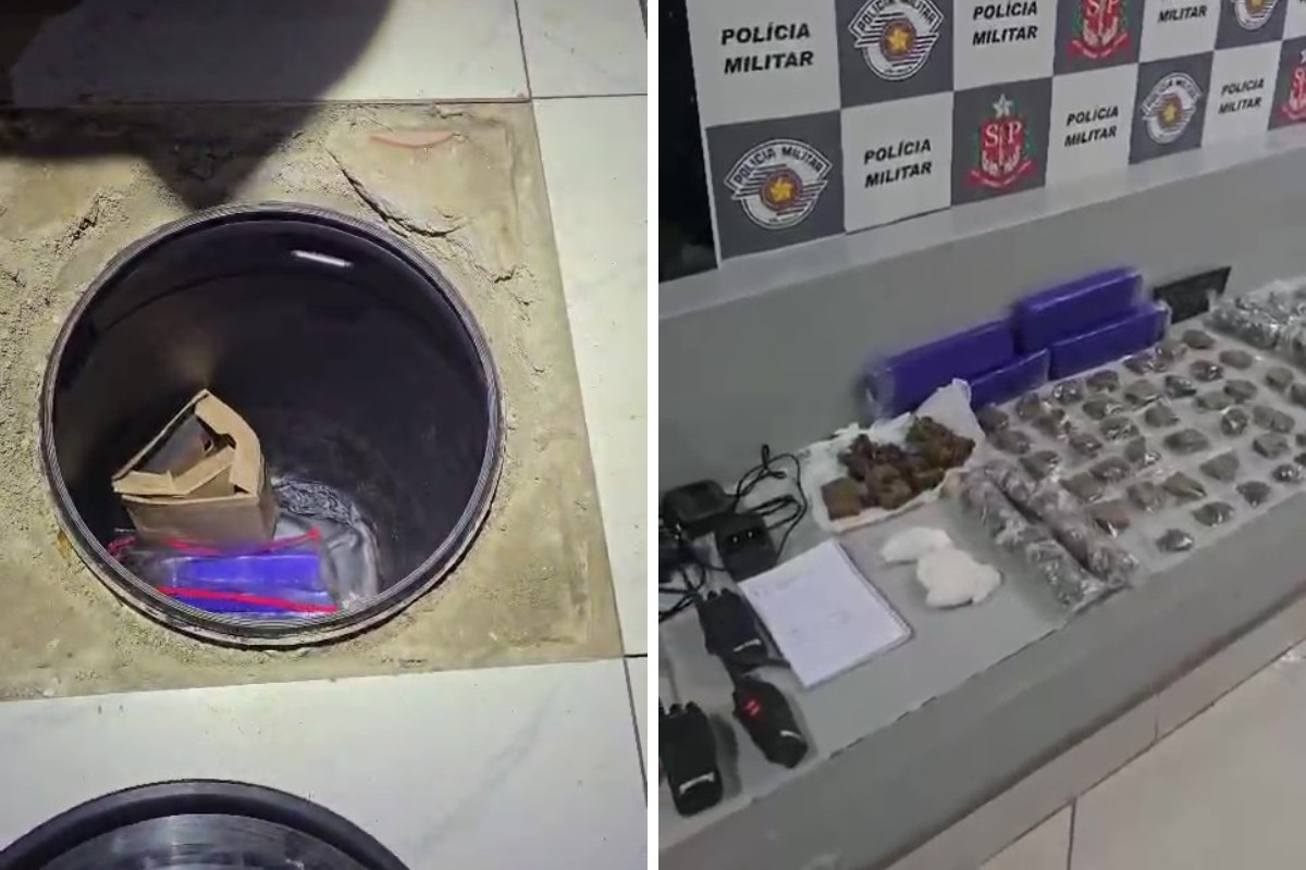 PM acha drogas enterradas em piso de casa e prende casal por tráfico em Serra Negra