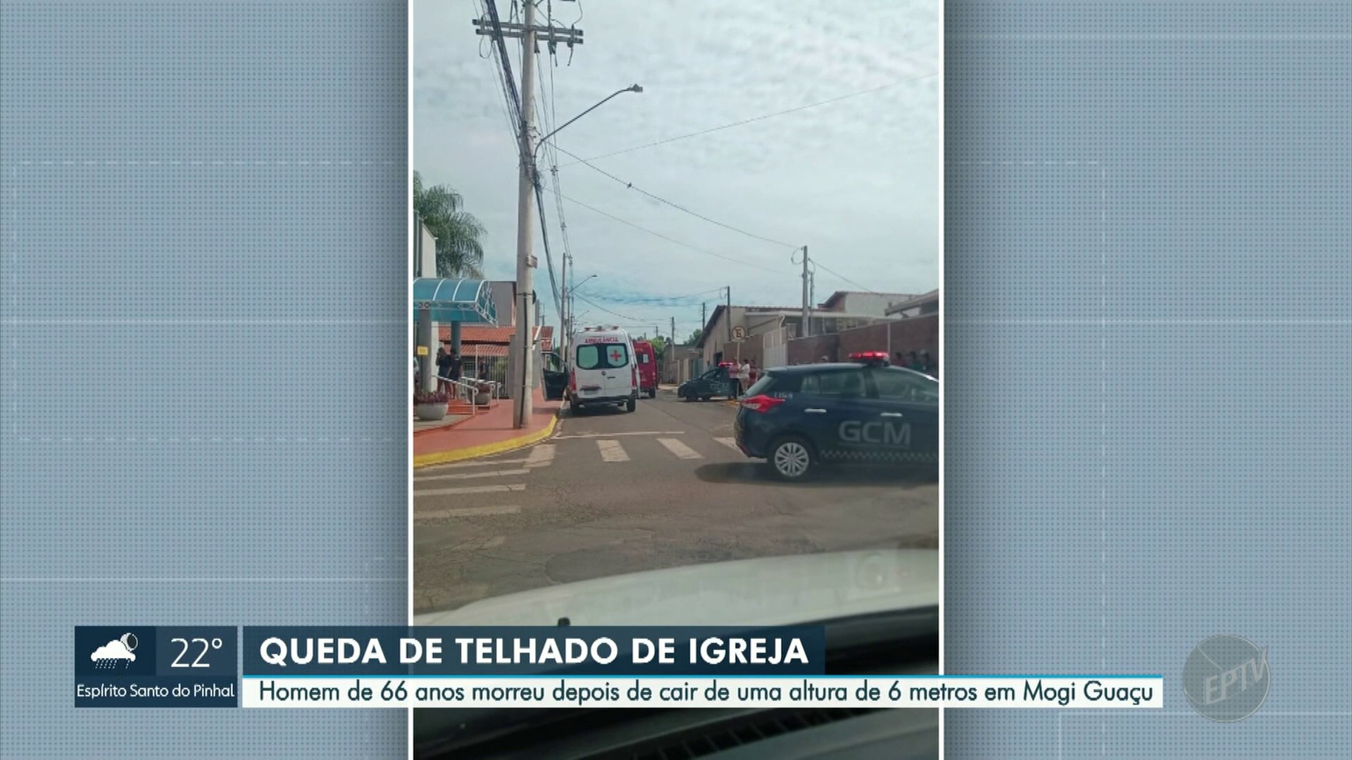 Idoso morre após cair de telhado de igreja em Mogi Guaçu