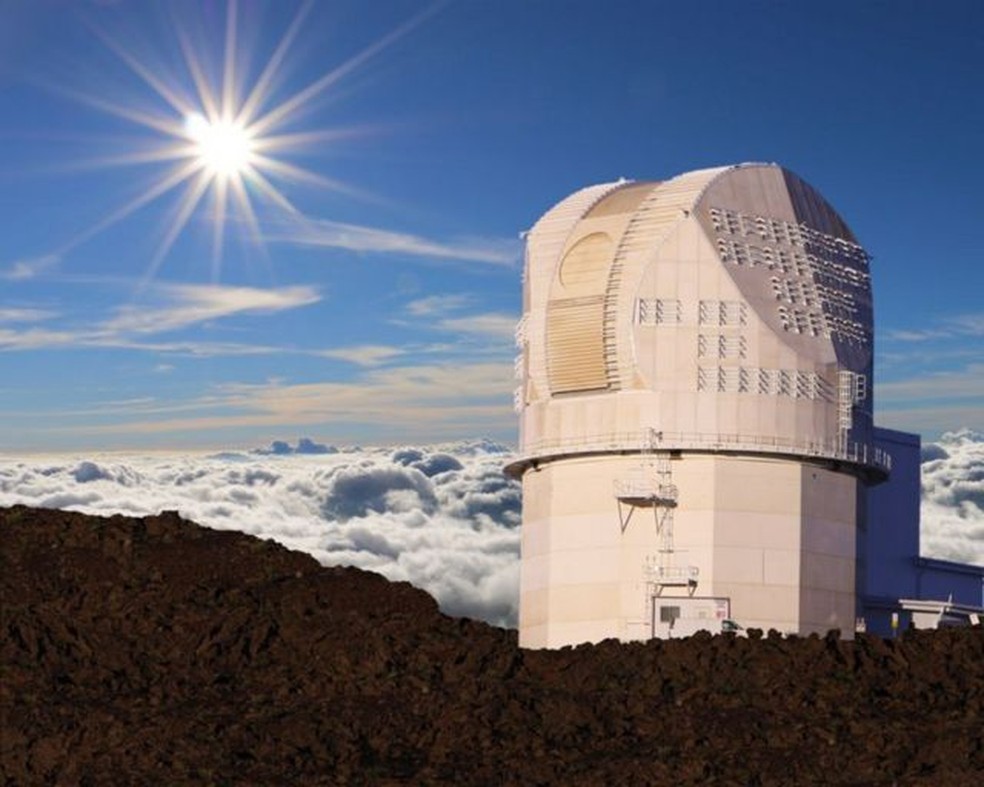O Telescópio Daniel K. Inouye fica no topo do Monte Haleakalā em Maui, no Havaí — Foto: NSO/AURA/NSF