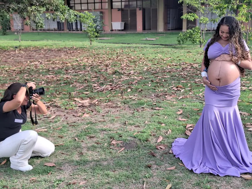 Internada no Hospital Regional, grávida perde ‘chá de bebê’, mas ganha ensaio fotográfico emocionante em Santarém