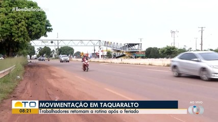 Trânsito fica tranquilo em Taquaralto após horário de pico