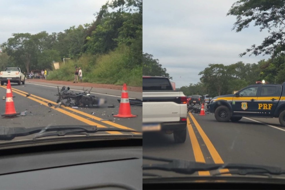 Duas pessoas morrem e outra fica ferida após colisão entre motos na BR-343 — Foto: Reprodução/Redes Sociais