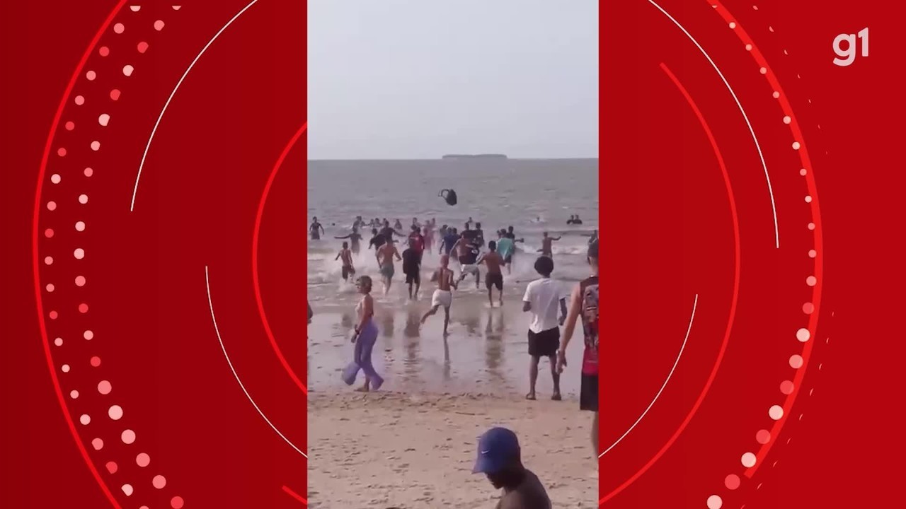 VÍDEO: Membros de torcida organizada brigam em praia de Outeiro, em Belém, e assustam banhistas