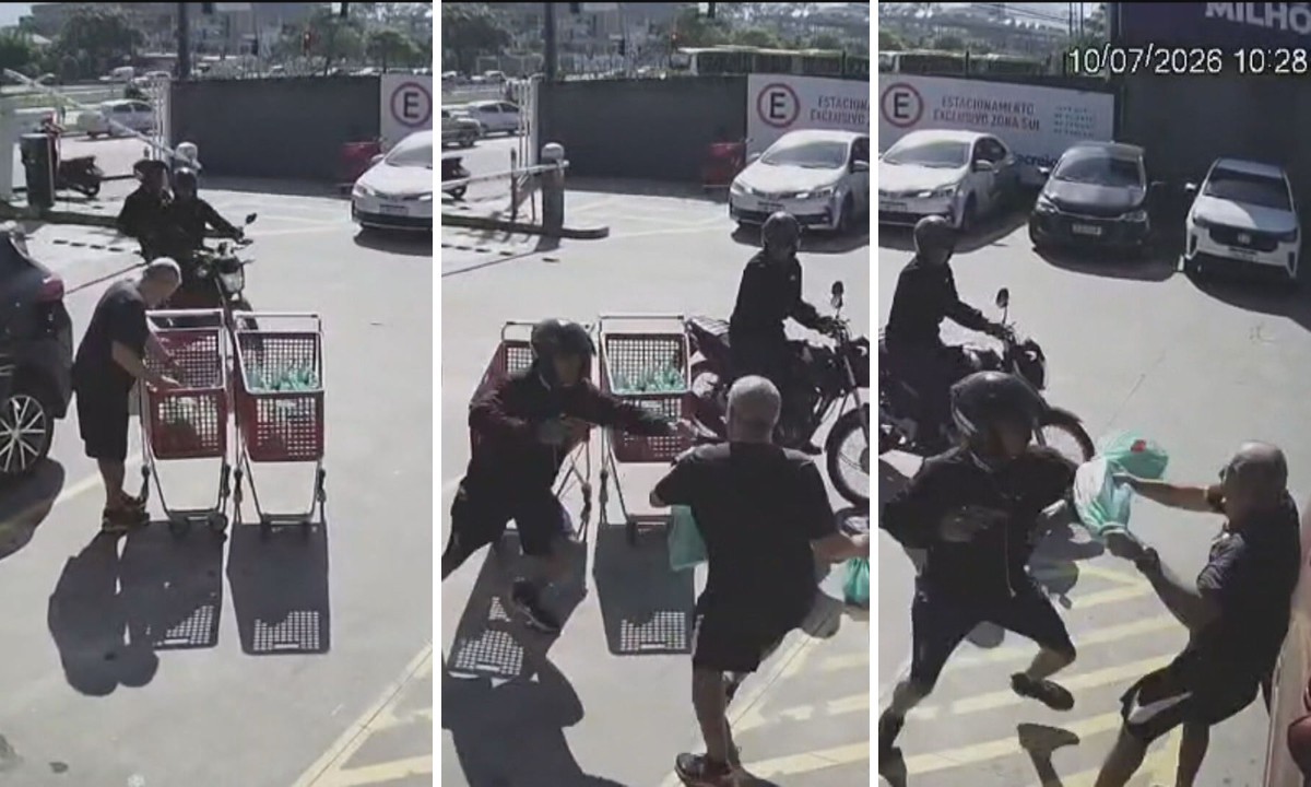 Polícia busca envolvidos em assalto a empresário em supermercado no Recreio; imagens mostram abordagem dos criminosos
