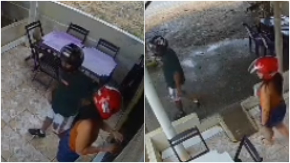 Câmeras de segurança registraram última vez que comerciante foi vista. — Foto: Reprodução