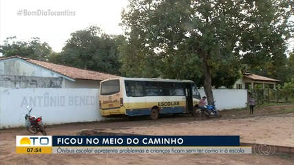 Má condições de ônibus escolar deixa alunos da zona rural de Palmas sem como ir as aulas