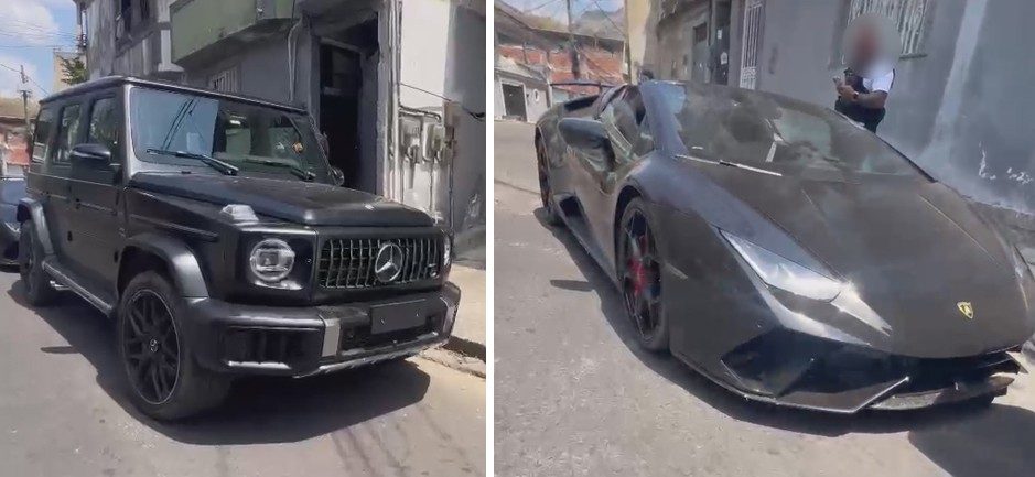 Lamborguini e Mercedes roubadas são apreendidas em Bangu; dois carros estão avaliados em R$ 5 milhões 