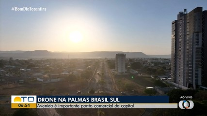 Drone na Palmas Brasil Sul mostra o trânsito desta sexta-feira (28)
