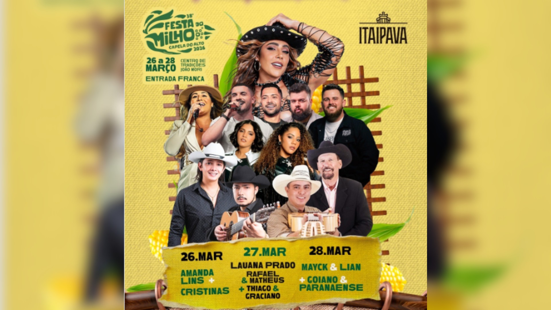 Lauana Prado é atração principal no encerramento da Festa do Milho em Capela do Alto