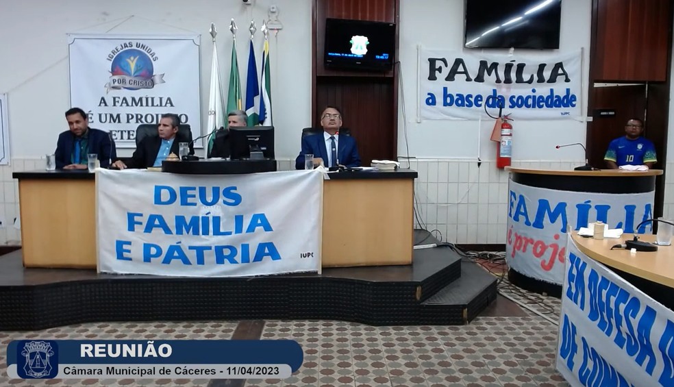 MP apurou discurso de ódio e conduta homofóbica em sessão da Câmara de Cáceres (MT) — Foto: Reprodução