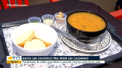 Vendedores de caldo aproveitam período chuvoso para lucrar