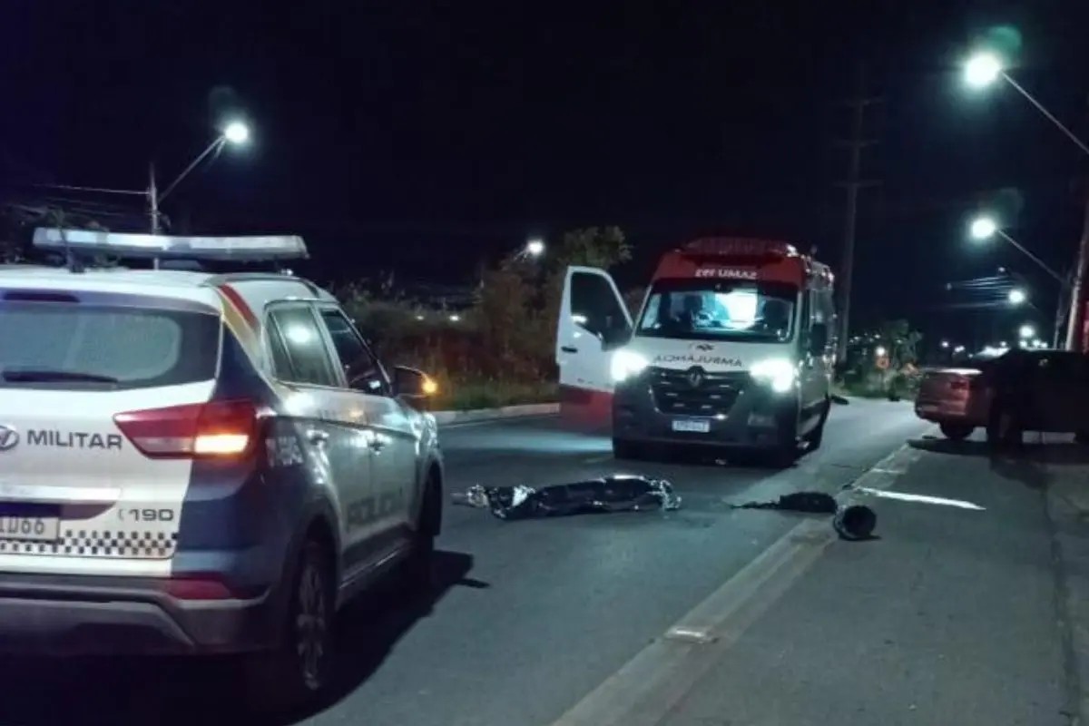 Motociclista morre após perder controle de direção e cair em avenida de Cuiabá