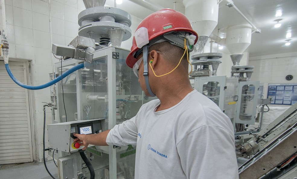 Produção de açúcar na usina Sonora — Foto: Usina Sonora/Divulgação