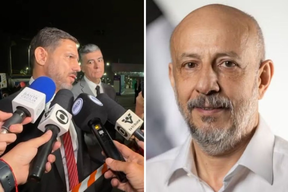 Arthur Dian (à esq.) afirma que criminosos dispararam mais de 20 vezes durante atentado contra Dr. Ruy Ferraz (à dir.) — Foto: Matheus Croce e Reprodução