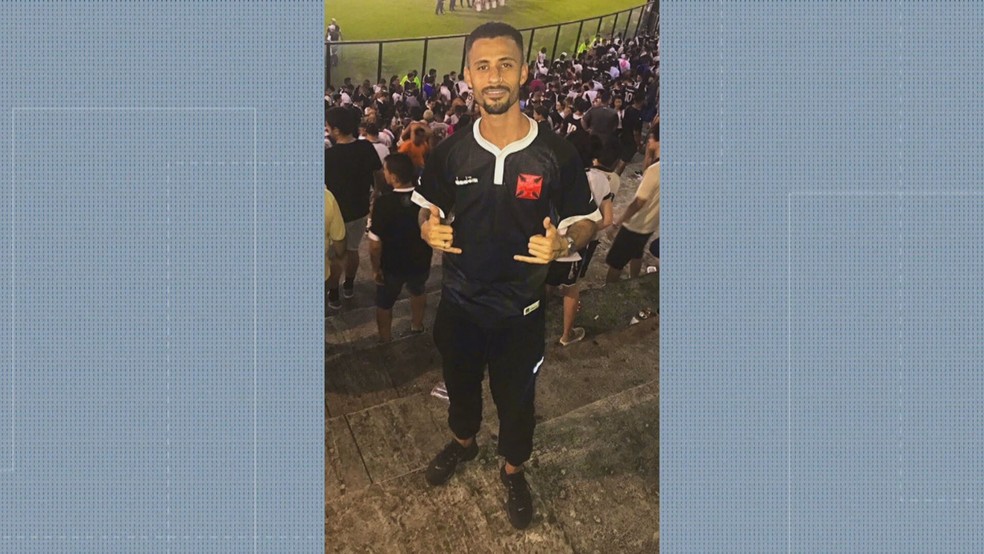 Rodrigo José Santana tinha 36 anos e torcia pelo Vasco — Foto: Reprodução/TV Globo