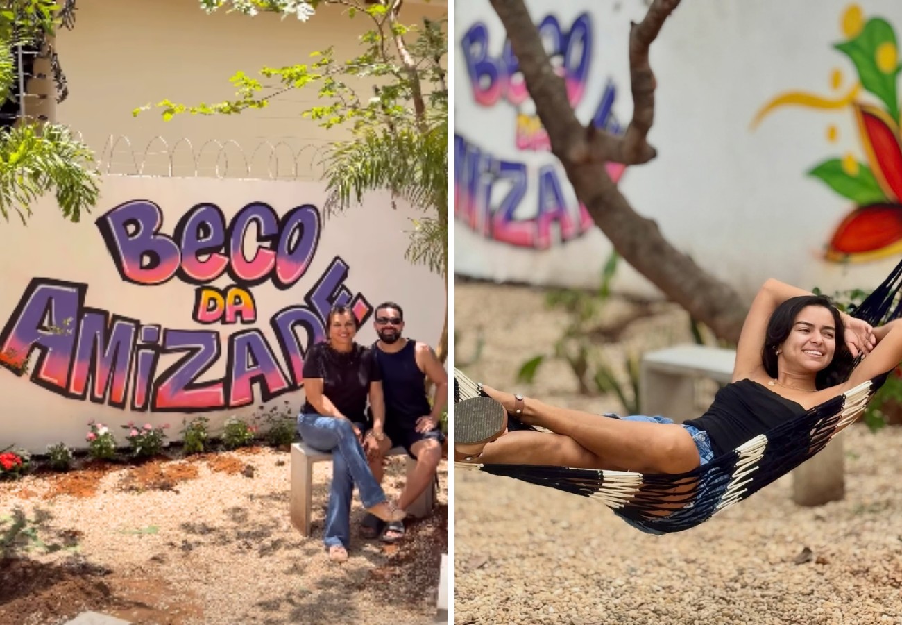 Decoração e ponto de lazer; saiba como chegar ao beco da amizade transformado por influenciador