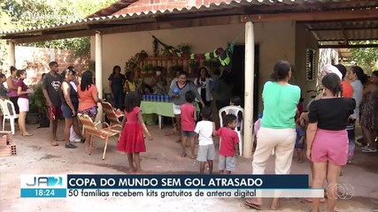 Famílias recebem kits gratuitos com antena digital no TO para transmissão sem atraso