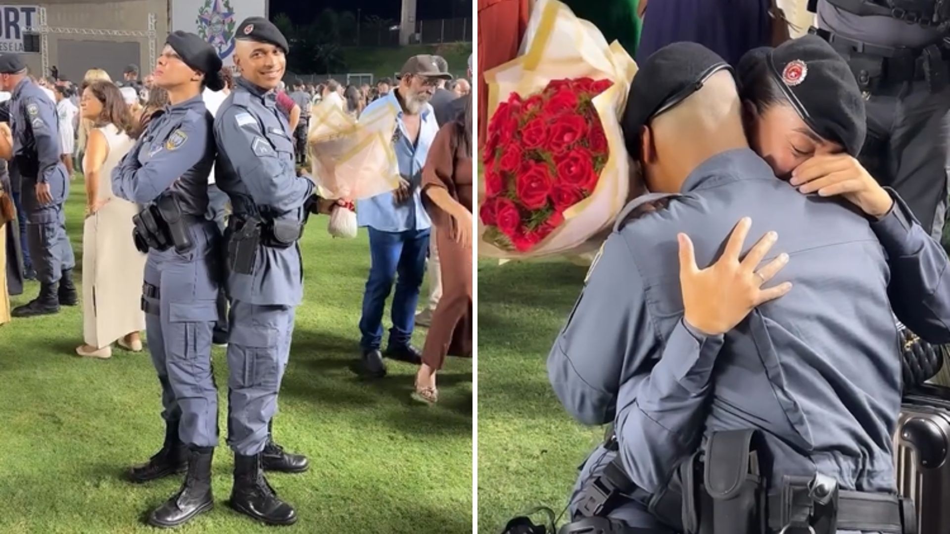Policial é pedida em casamento durante formatura de soldados no ES; veja VÍDEO