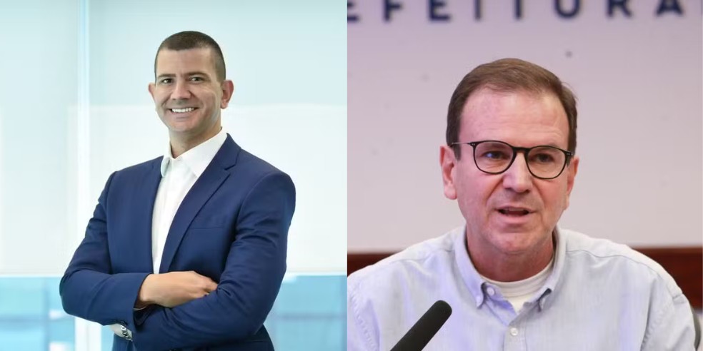 Douglas Ruas e Eduardo Paes (PSD) — Foto: Reprodução/Governo do Rio de Janeiro e Onofre Veras/TheNews2/Estadão Conteúdo
