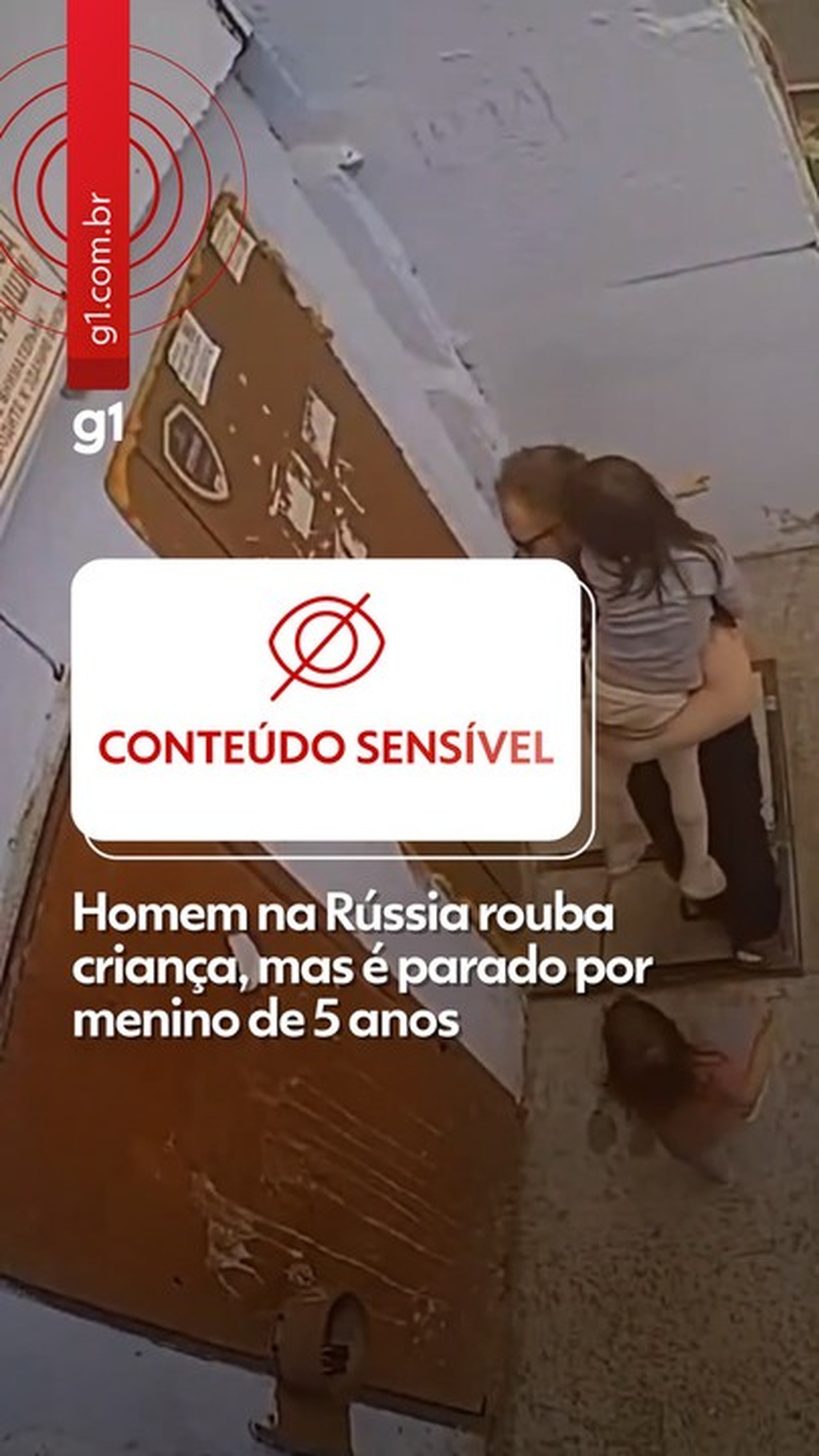 VÍDEO: Homem tenta roubar criança na Rússia, mas é impedido por menino de 5 anos