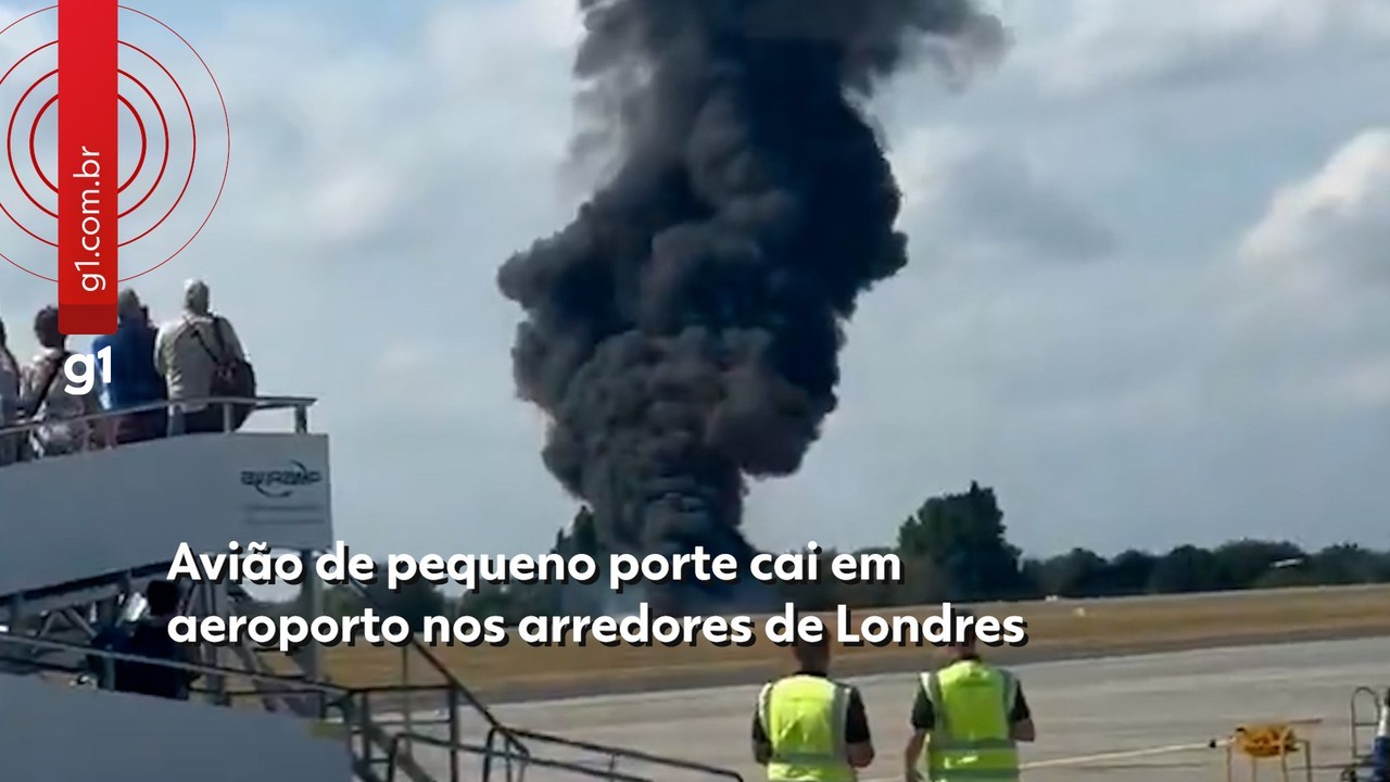 Avião de pequeno porte cai em aeroporto nos arredores de Londres