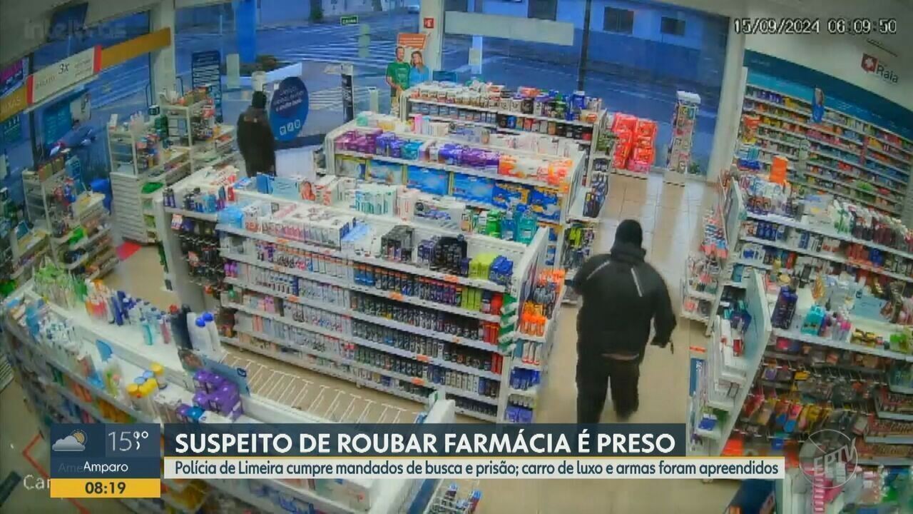 Suspeito de roubar medicamentos de alto custo para insônia é preso em operação da polícia em Limeira; Veja VÍDEO do crime