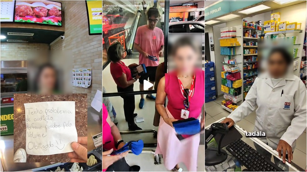 Contas no Instagram e no TikTok fazem pegadinhas com anônimos usando óculos inteligentes. — Foto: Reprodução/TikTok