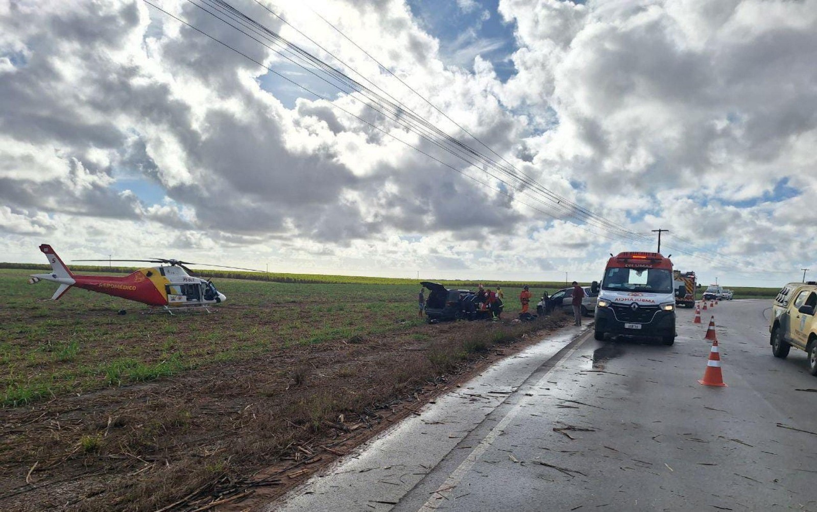 Colisão frontal deixa cinco feridos em Roteiro; vereador por São Miguel dos Campos está entre vítimas 